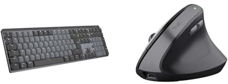 Logitech MX Mechanical Clavier & Trust Yuno Souris Ergonomique sans Fil,