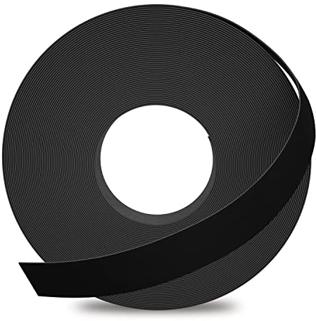 GSCIT Club Black Melamine Edge Banding, 3/4 inch x 25ft Edge Banding with Hot Melt Adhesive Pre-glued Cabinet Edge Banding Flexible Black Veneer Edging for Plywood