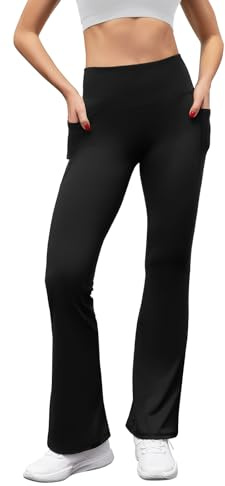 SEAYIJIA Women Trousers Flared Leggings Bootcut Yoga Pants Strech Sports Pants Casual Bussiness Work Trousers with Pockets