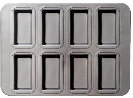 Teglia da forno per brownie con coperchio, teglia per pagnotta divisa, 8 cavità antiaderenti, strumenti per la preparazione di brownie, teglie rotonde con coperchio per cupcake, muffin, cheesecake