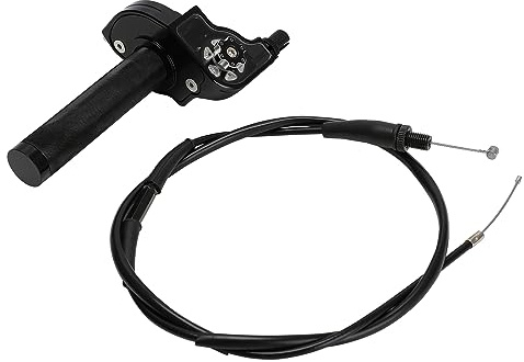 Motorcykelgasreglage 22 mm för EXC SX XC XC-W EXC-F RR CR CRF CT200U svart | Passar EXC SX XC XC-W EXC-F RR, 250cc, justerbar, med kabel, för dirtbike och skoter, gasreglage och kabel för styrmontering