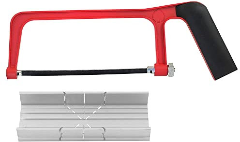 Dekton 150mm Junior Hacksaw With Mitre Block- Heavy Duty Aluminium Frame And Mitre Block| Hcs Blade| 6 Adjustable Cutting Positions| 45, 90,135 Degree Angles| Ergonomic Handle, High-carbon Steel Blade