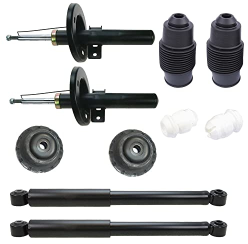 BESTPRICE 4x ammortizzatori a gas a pressione anteriori e posteriori, incluso il set di supporti e parapolvere, compatibili con FORD GALAXY Mk1 (WGR), SEAT ALHAMBRA (7V8, 7V9), VW SHARAN