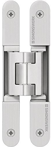 Objekt-Türband verdeckt für Zimmertüren Türscharnier Simonswerk Tectus TE 240 silber eloxiert | Tragkraft bis 60 kg | Band 3D-verstellbar | MADE IN GERMANY | 1 Stück - unsichtbar liegendes Türband