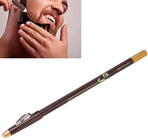 Fybida Barber Pencil Bart Tracer Pencil Professioneller Bartstiftfüller Haushalt Bartstift Liner Shaping Styling Tool für Männer(dunkelbraun)