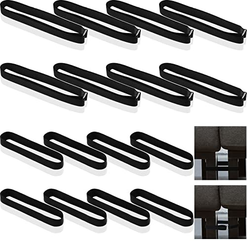 Saintrygo 16 Pieces Sectional Sofa Connectors Rubber Heavy Duty Couch Connector Straps Easy Install & No Tools Required Universal Hook & Loop Cinch Straps for Sliding Furniture