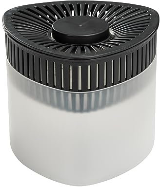 WENKO Entfeuchter Prisma, Design Raumentfeuchter ideal für Räume bis ca. 40 m³ beugt Schimmel und Gerüchen vor, inkl. 2 x 500 g Entfeuchter-Stein, (BxHxT): 15 x 13 x 15 cm, Transparent/Anthrazit