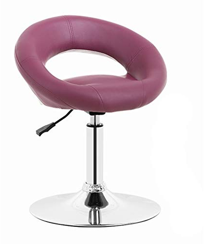 Bar Stool with Faux Leather Backs Seat Backrest Large Base Adjustable Swivel Gas Lift Safety 8 Colors 2 Sizes (Color : Green Size : 80CM) (Purple 52CM)