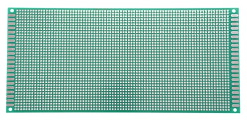 YOKIVE 2pz Singolo Lato Universale Stampato Circuito Schede, FR-4 PCB Stagno Scheda, Buono per Fai da te Saldatura Elettronica Progetti (Verde, 100x220mm)