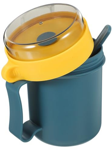 BESTonZON 1Pc Tasse À Soupe Tasse De Petit Déjeuner Récipient Pour La Nourriture Flacon En Acier Inoxydable Boîte À Lunch En Tasse De Lait Bol À Soupe Micro-Ondes Avec Couvercle