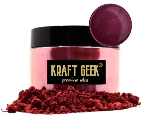 Vinrött premium glimmerpulver 50 g. Pulverfärg för epoxihartspigment naturlig tvålfärg, ljus, slime, badbomber, smink, nagel, tyg, tygfärg, vaxsmältning etc. (Mauve)
