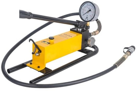 Pompa idraulica manuale CP-700/390/180/800, pompa ad alta pressione portatile for piccola stazione di pompaggio idraulico SUNBING (Color : CP-700D square manual pump+meter)