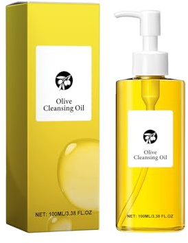 Cleansing Oil, Nettoyant et Démaquillant Visage, A l'Extrait d'Olive, Huile Nettoyante en Profondeur, Nettoie en Douceur le Visage et Démaquille les Yeux et les Lèvres