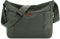 Kasgo Umhängetasche Damen Herren, Große Canvas Messenger Bag Crossbody Bag Schultertasche Tote Bag für Arbeit Schule Reisen Grün