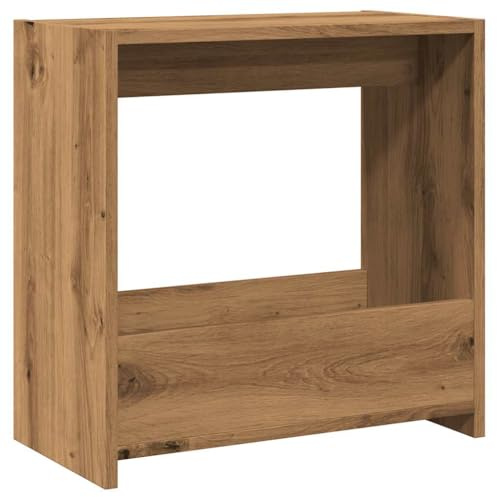 vidaXL Side Table - Artisan Oak - Engineered Wood - 50x26x50 cm - Modern for Living Room or Lounge - Open Shelves for Display or Storage