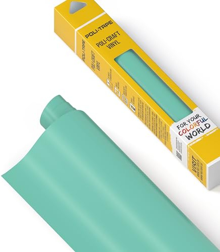 POLI-CRAFT Pellicola autoadesiva in vinile (PERMANENTE) - autoadesiva per progetti fai-da-te, Acqua verde opaca, 30,5 cm x 183 cm