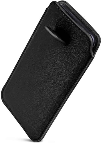 ONEFLOW Liberty Case för HMD skyline mobiltelefon ficka med reträttfunktion, PU-läder mobilficka, skyddsfodral med flik, ärm fodral för insättning, svart