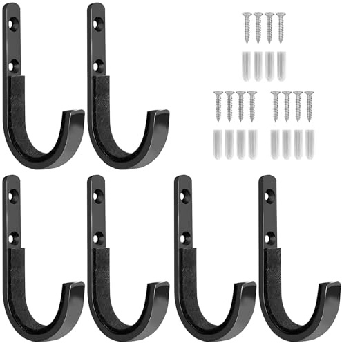Lot de 3 paires de supports muraux en acier au carbone pour fusils et arcs, crochets antidérapants, installation facile pour affichage d'armes à feu