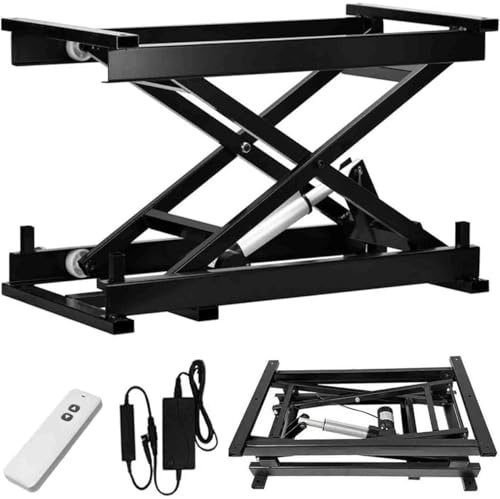 Mesa elevadora de tijera eléctrica, soporte de tijera para mesa de comedor de 50/100/150 kg con control remoto, altura ajustable para mesa de centro eléctrica, para mesa de comedor familiar, 150 kg