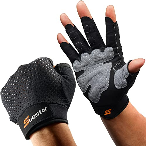 SueStar Workout Gloves for Men Women, Weight Lifting With Full Palm Protection, Excellent Grip, Ultra Breathable for Weightlifting, Fitness, Training, Hanging M