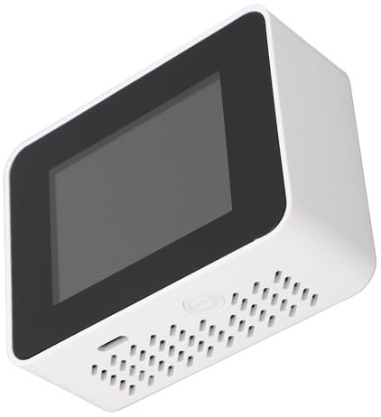 HUIOP Détecteur de CO2, Portable à Piles, Dioxyde de Carbone HCHO TVOC Temp Humi 5 en 1 Mètre, Moniteur de qualité de L'air pour la Détection de la qualité de L'air de 3,5 X 1,4 X
