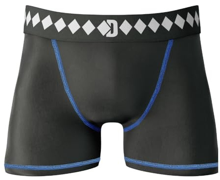 Diamond MMA Compression Shorts with Built-in Jock Strap Supporter with Athletic Cup Pocket for Sports, Medium Black