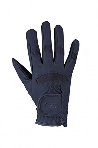 QHP Reithandschuhe Kinder-Handschuhe Multi luftdurchlässig Stretch Klett (Dunkelblau, Junior 2)