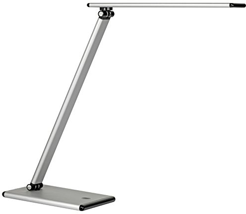 Unilux, Lámpara de Escritorio LED Terra, 4 Intensidades con Control Táctil, Color Gris Metalizado