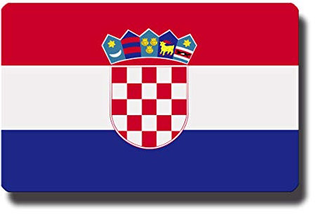 Kühlschrankmagnet Flagge Kroatien - 85x55 mm - Metall Magnet mit Motiv Länderflagge