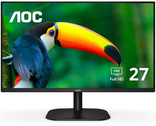 AOC 27B2H/EU - LED monitor - 27 - 1920 x 1080 Full HD (1080p) @ 75 Hz - IPS - 250 cd/m² - 1000:1-4 ms - HDMI, VGA - black