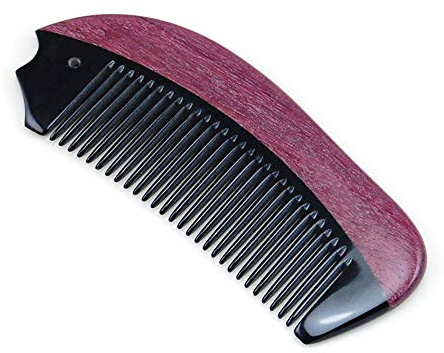 1 Pc Violet Wood Horn Comb Green Sandalwood Hairdressing Comb Authentic Natural Horn Comb
