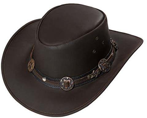 Stars und Stripes Läderhatt westernhatt cowboyhatt »Huck«