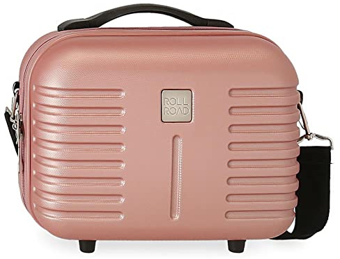 Roll Road India Neceser Adaptable con Bandolera Rosa 29x21x15 cms Rígido ABS 9,14L