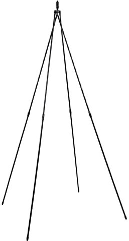 Woodside 1.8m Metal Garden Tepee Obelisk, Steel Climbing Plant Support Trellis/Frame