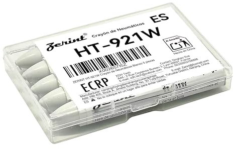 ZERINT HT-921W 5 Pezzi di Gesso Pennarello per Pneumatici (Bianco)
