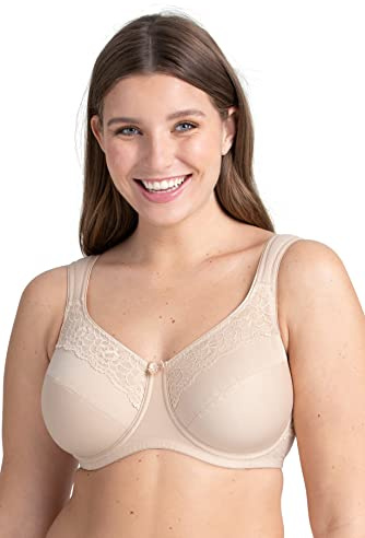 Miss Mary of Sweden Soutien-Gorge Minimiseur à Armatures Cotton Now de Bonnet Plat 105E Beige