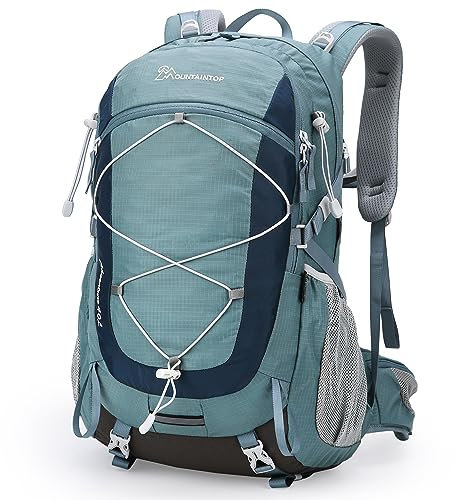 MOUNTAINTOP 40L Wanderrucksack Herren Damen Trekkingrucksack mit Regenhülle Multifunktionale Camping Klettern Reisen Outdoor Rucksäcke, 55 x 35 x 25 cm