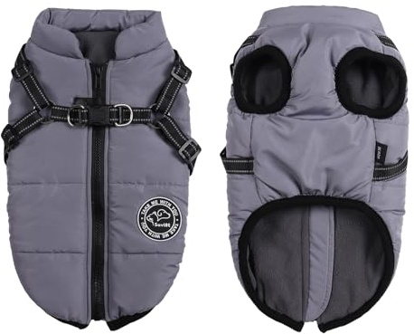 Savlot Hundejacke Winterweste Jacken Hundemantel Hundepullover Haustier Skifahren Kostüm Ärmellose Baumwolle Gepolsterte Weste Mit Brustgurt Gurt
