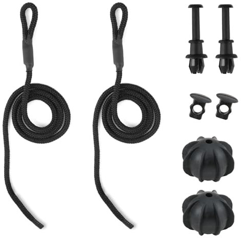 1 Pair Car Parcel Shelf String Interior Rear Trunk Parcel Shelf Strap Cords with 2 Pcs Clips Universal Accessories Fit for VW Tiguan Golf Nissan Juke Audi Ford Kia Polo Toyota Aygo Hatchback Models