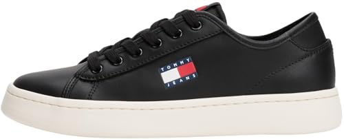 Tommy Jeans Tjw Lightweight Court Sneaker En0En02875, Basso Top, Donna, Nero (Black), 40 EU