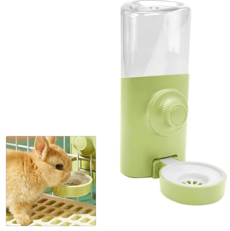 Dispensador Aguajaulas De Animales, Bebedero Conejo para Jaula, Bebedero para Jaula, para Los Animales Pequeños Beben Agua Automáticamente y RenuevanLos Accesorios De Agua（Verde 600ml）