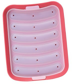 BEBEMOKO 6rollen Silikon Wurstform Hot Dog Backform Mit Deckel Bpa-frei Lebensmittelecht Hitzebeständig Für Selbstgemachte Babywurst Und Süßigkeiten Kuchenformen Geeignet Farben Zufällig