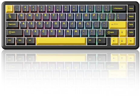 ATTACK SHARK X65 HE Teclado Gaming Interruptores Magnéticos Rapid Trigger, 65% Cableado, 8000 Hz Tasa de Sondeo, Precisión RT 0,01mm, Teclas PBT, Driver QMK, Diseño QWERTY ANSI, RGB (Negro estrellado)