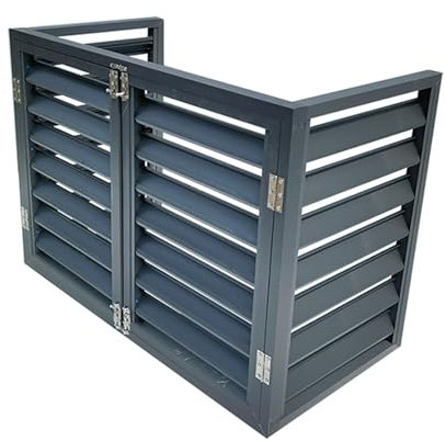 Außenschutzgitter für Klimaanlage, freistehender Lamellenzaun für Privatsphäre und Schutz, langlebiges Aluminium, optimale Leistung das ganze Jahr über