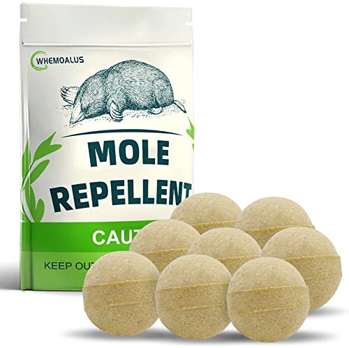 MIZUAQV Mole Repellent for Lawns, Vole Repeller, Gopher Repellent Outdoor, Better Than Ultrasonic Mole Deterrent 8 Pcs