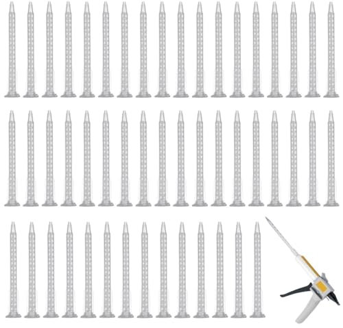 50 Pcs Epoxy Mixing Tips For 50Ml/1.7Oz Adhesive Cartridges, Static Nozzle Applicators, 1:1 Ratio