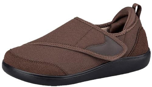 Extra Anchos Zapatos Diabéticos para Mujer Hombre Ajustables Ligeras Antideslizantes Cómodas Respirable Zapatillas para Caminar Ortopédico Ancianos Aliviar el Dolor de Pies