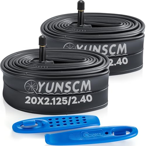 YunSCM 2PCS 57/62-406 20 Pulgadas cámara 20x2.125/2.25/2.35/2.40 AV32mm Valve Compatible Bicicleta cámaras de Aire 20x2.125 20X2.25 20x2.35 20x2.40