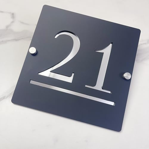 Personalized Floating House Number Sign – Custom Outdoor Address Plaque for Home – Modern Waterproof Acrylic Door Number Plate – Weatherproof House Sign for Wall or Gate
