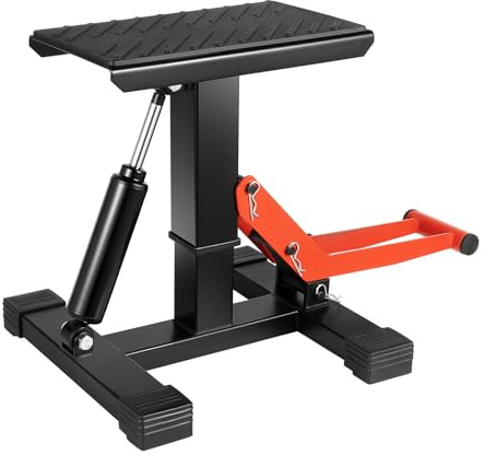 WOLEGM Sollevatore per moto, 400 kg, portata per moto, sollevamento moto, auto, supporto per moto, regolabile da 250 – 400 mm, supporto di montaggio per moto, supporto per moto, riparazione in garage